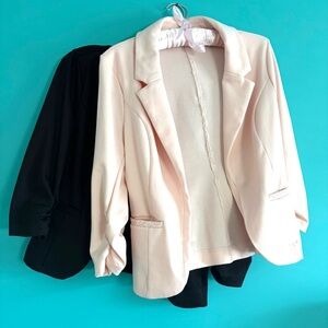 Pair of Classic Blazer Jacket Open-Front